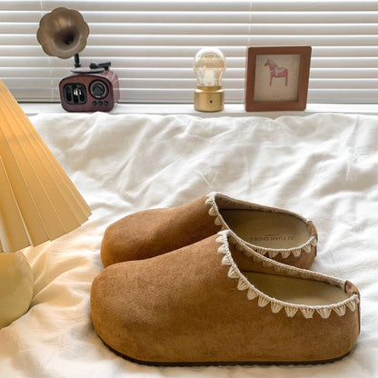 Damen Clogs Weich Bequem Filzschuhe Mit Riemen - BerlinGlamour