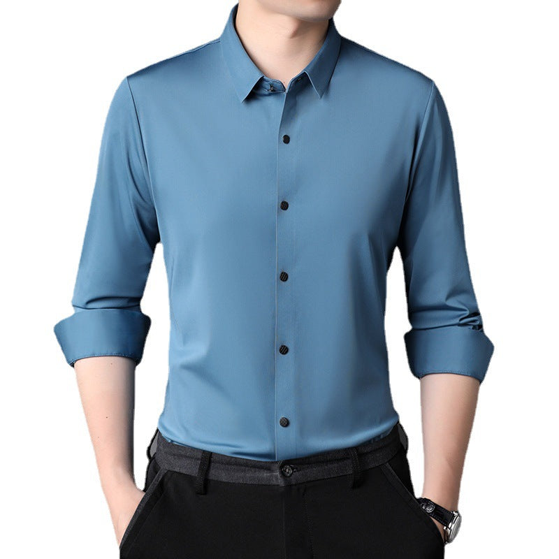 Elegantes Herren Langarmhemd atmungsaktiv Modern Slimfit