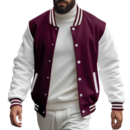 Herren Bomberjacke Modern mit Kontrastärmeln und Klassischem Design