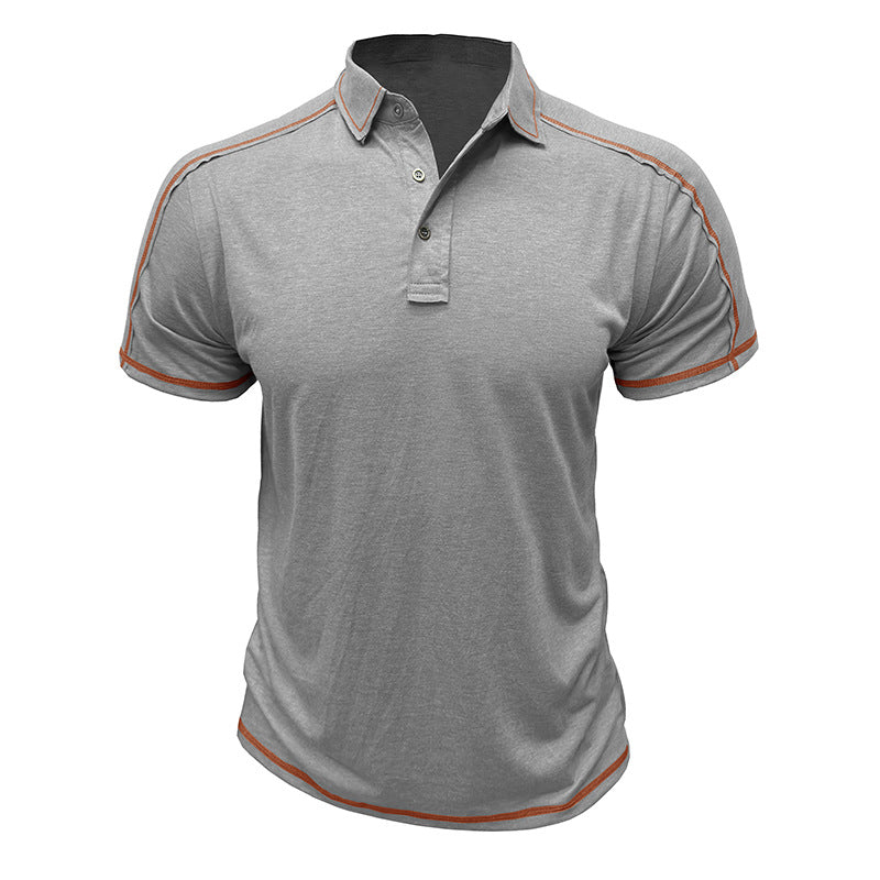 Herren Polo-Shirt Modern mit Kontrastnähten Casual