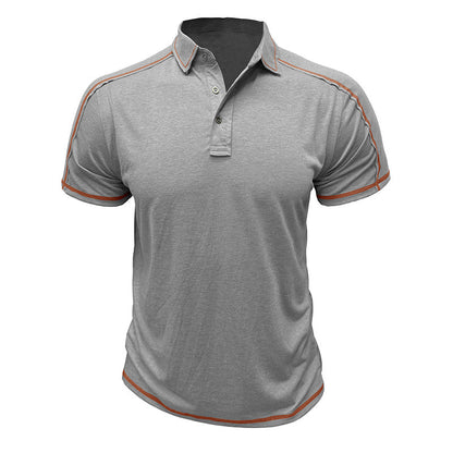 Herren Polo-Shirt Modern mit Kontrastnähten Casual