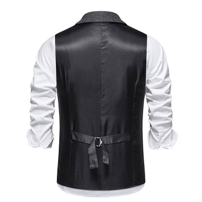 Herren Weste Elegant Hahnentritt Muster Modern