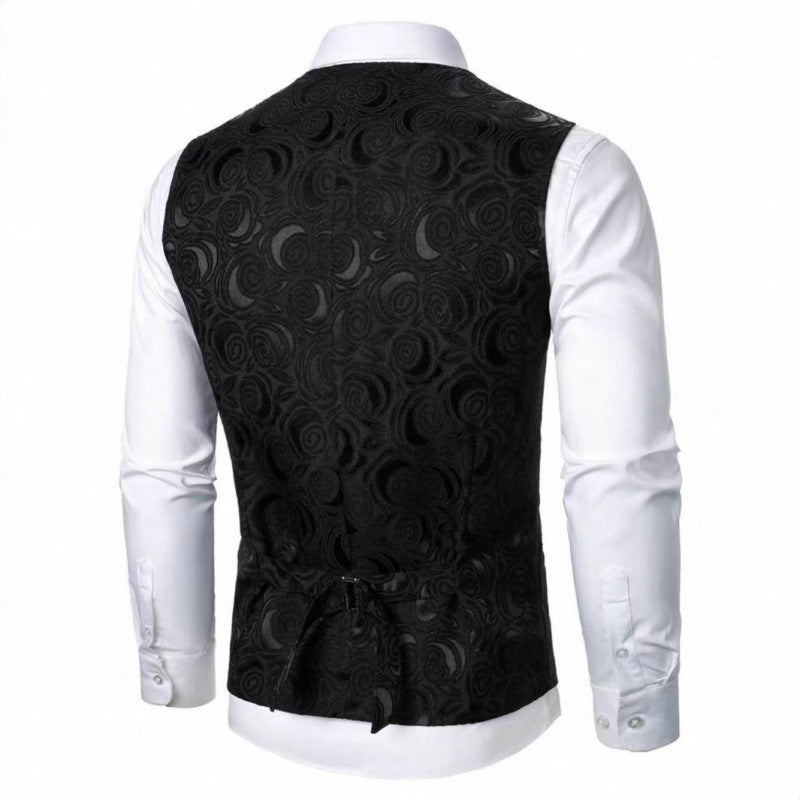 Herren Weste mit floralem Muster Elegant Modern