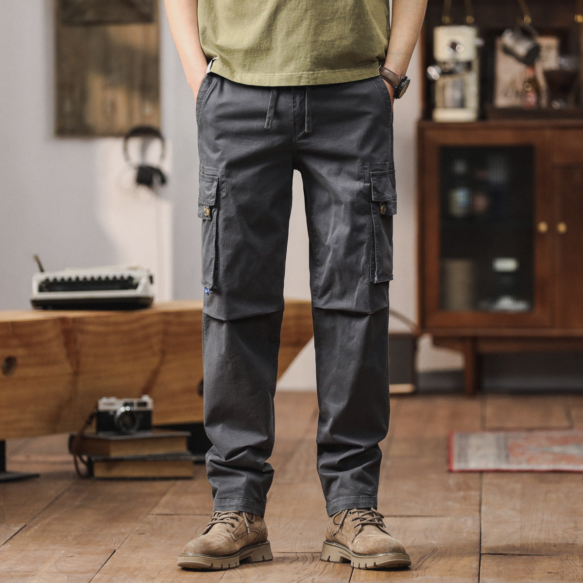Herren Cargo Hose Bequem Multifunktional Elastisch