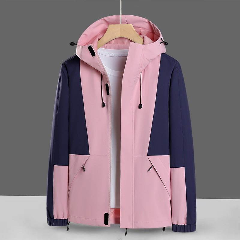 Wasserdichte Herren Regenjacke Schwarz Modern