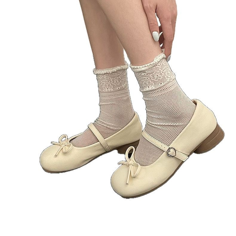 Damen Ballerinas Bequem Schleifen Detail Komfortschuhe