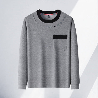 Modisches Herren Sweatshirt mit Brusttasche und coolem Design