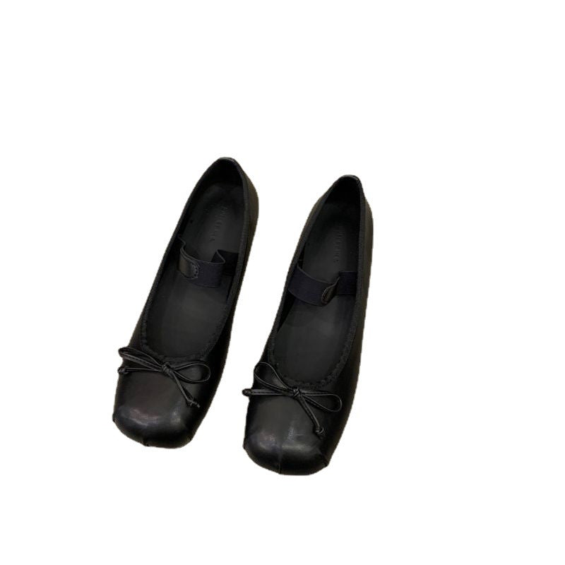Damen Ballerinas Elegante Schleife Verstellbar