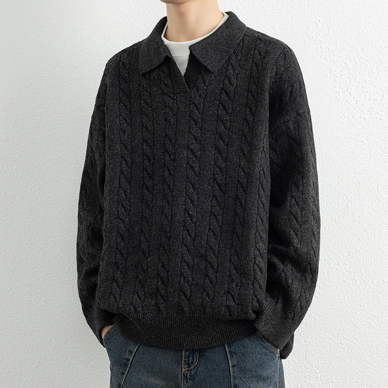 Herren Strickpullover Klassisch Nautisch Kabelmuster