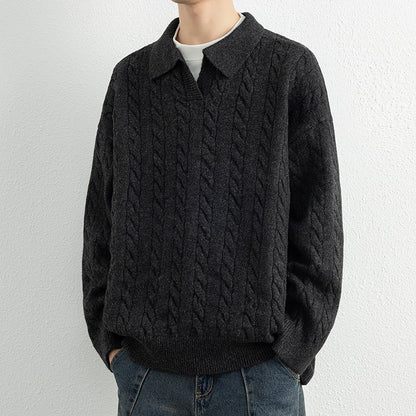 Herren Strickpullover Klassisch Nautisch Kabelmuster