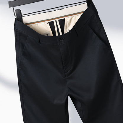 Herren Anzughose Elegant Bequem Schwarz