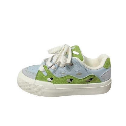 Damen Sneaker Bunt Farben Fröhlich Modisch