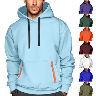 Herren Kapuzenpullover Modern mit Reißverschluss Taschen - BerlinGlamour