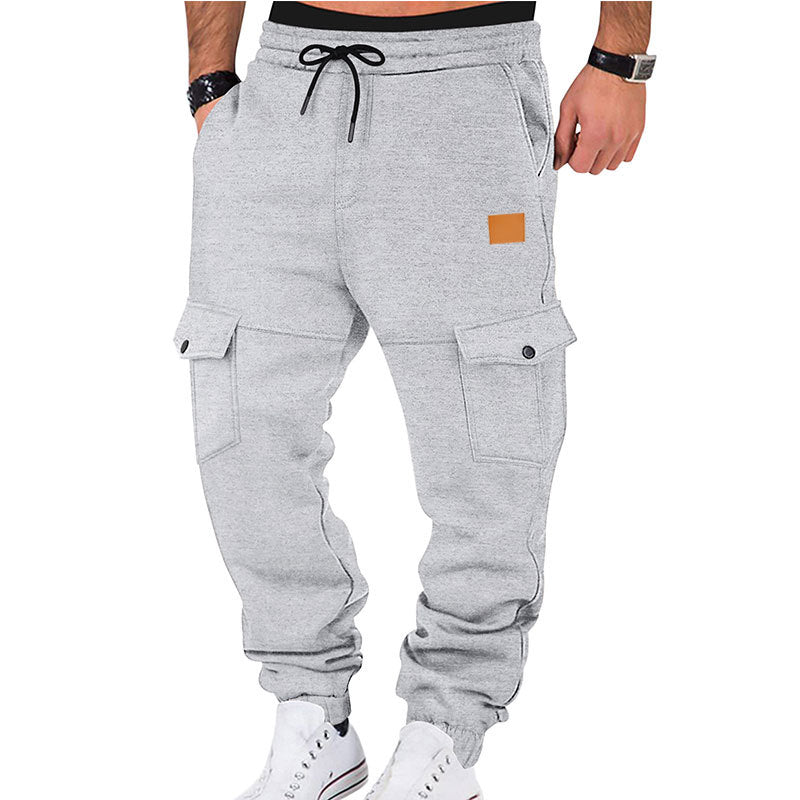 Herren Jogginghose Cargo Bequem Elastisch mit Taschen