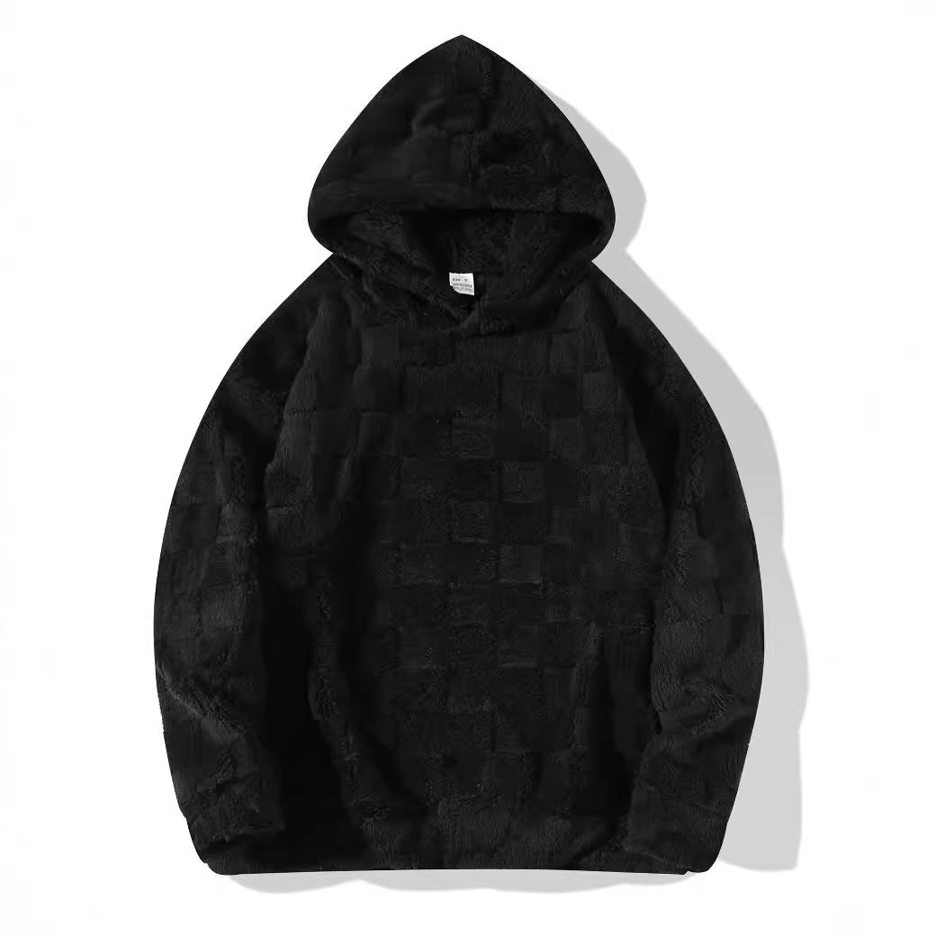 Herren Kapuzenpullover Weich Mikrofleece Strukturiert Modern