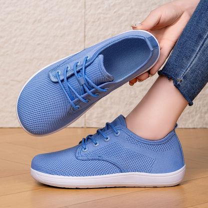 Damen Sneaker Atmungsaktiv Elastisch Leder Schuhe