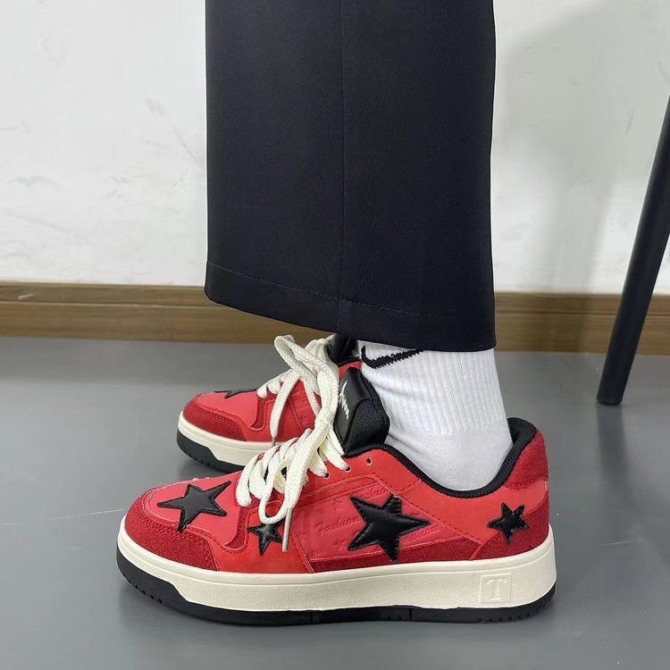 Damen Sneaker Sternen Design Bequem Modisch