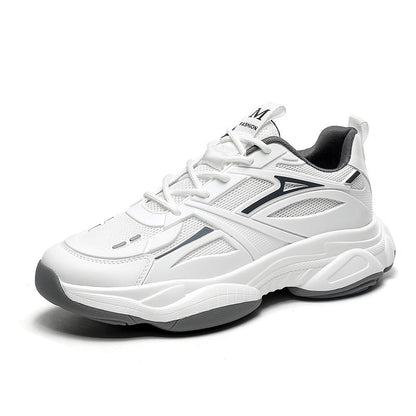 Damen Sneaker Sportlich atmungsaktiv Mesh Weiss