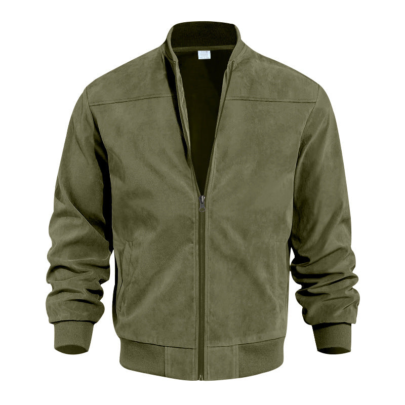 Lederjacke Herren Lässig Asymmetrisch Schnitt