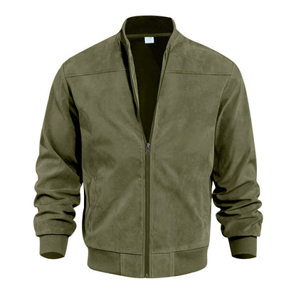 Lederjacke Herren Lässig Asymmetrisch Schnitt