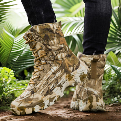 Herren Gummistiefel Camouflage Hoch Schaft Rutschfest - BerlinGlamour