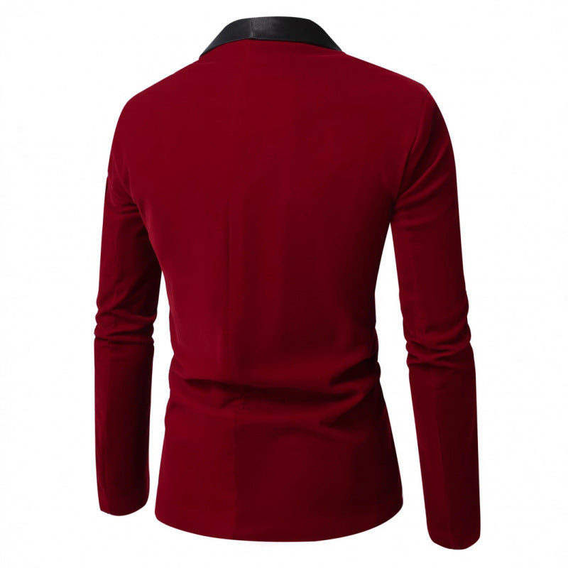 Herren Blazer Smoking Anzug Modern Satin Revers