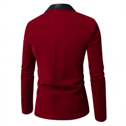 Herren Blazer Smoking Anzug Modern Satin Revers