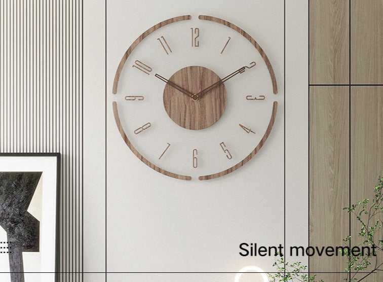 Holzwanduhr Skandinavisch Modern Wooden Wave