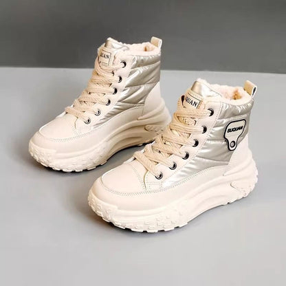 Damen Sneaker Winter Warm Hochgeschnürt