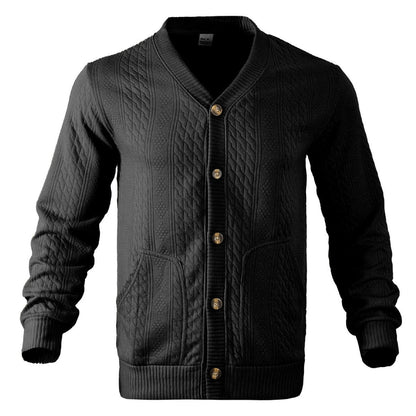 Herren Strickjacke Modern mit Taschen und Schnitten