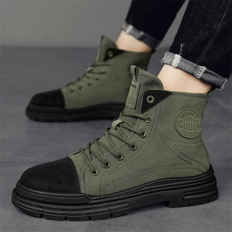 Damen Sneaker Hoch Hochwertig Robust Canvas Rutschfest