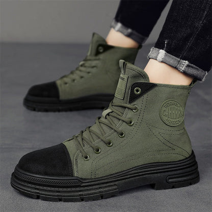 Damen Sneaker Hoch Hochwertig Robust Canvas Rutschfest