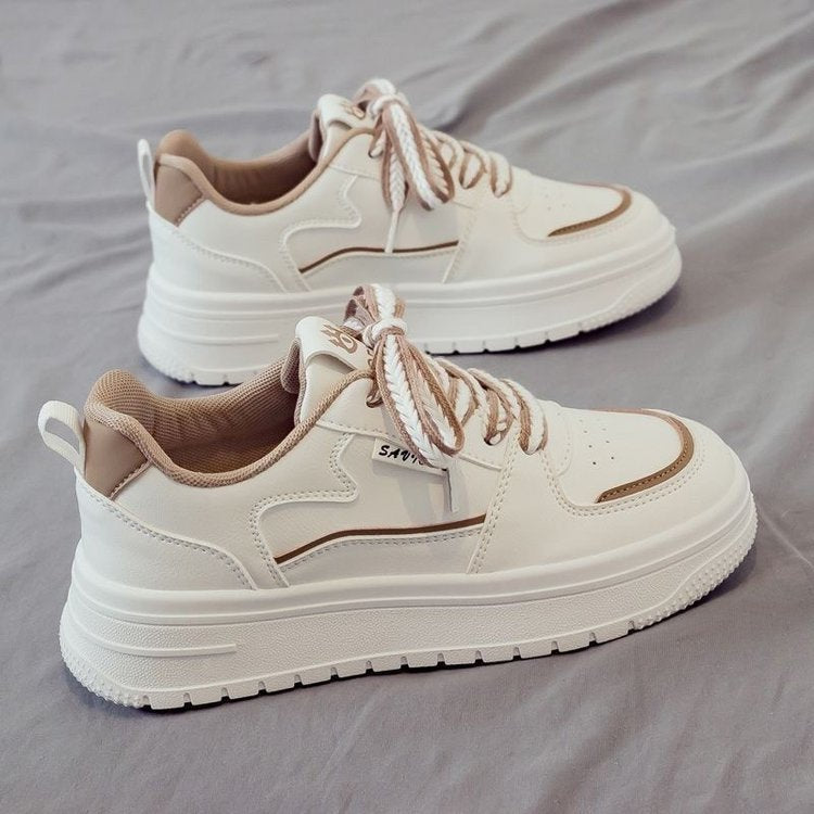 Damen Sneaker dickes Laufsohle Atmungsaktiv Sportlich