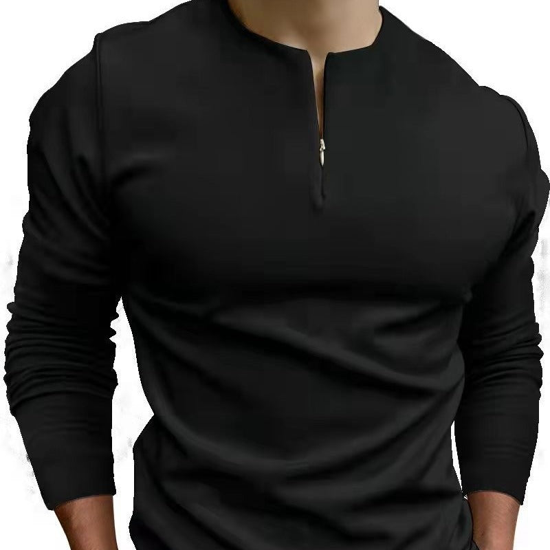 Herren Sweatshirt Langarm Modern Stehkragen Reißverschluss
