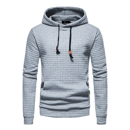 Herren Kapuzenpullover Modern Strukturiert Grau