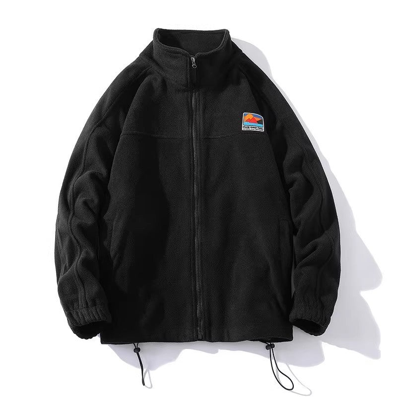 Herren Fleecejacke Warm Mit Taschen Hochkragen