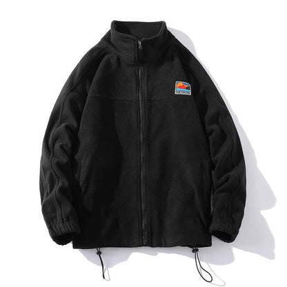Herren Fleecejacke Warm Mit Taschen Hochkragen
