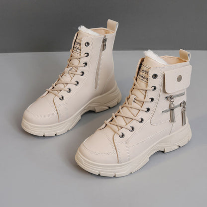 Damen Sneaker Hoch Mit Reißverschluss Komfortabel