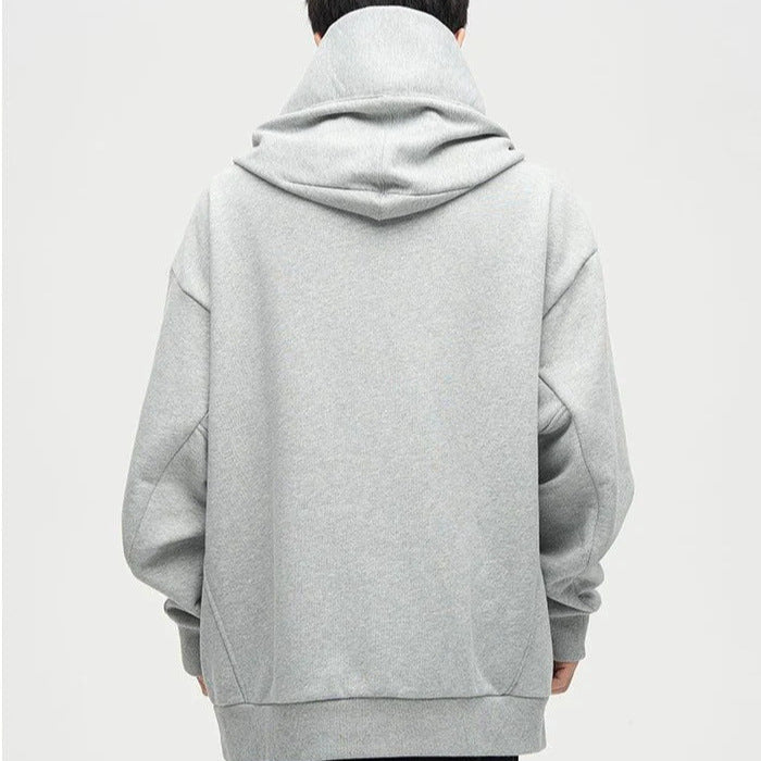 Damen Oversized Pullover Kapuzenpulli Hochkragen Großes Modell