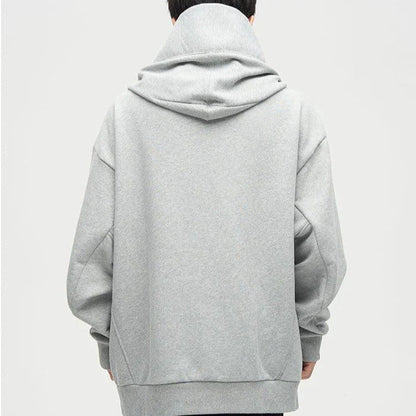 Damen Oversized Pullover Kapuzenpulli Hochkragen Großes Modell