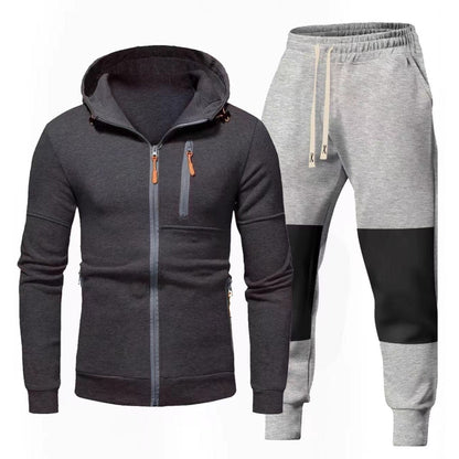 Herren Sportset Hoodie Jogginghose mit Reißverschlusstaschen - BerlinGlamour