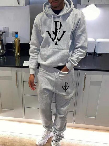Herren Jogginganzug Set mit Logo-Druck Modern Berlin Style