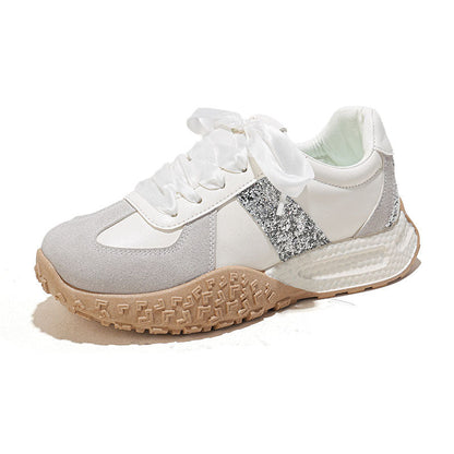 Damen Sneaker Glitzer Schuhe Flexibel Mode