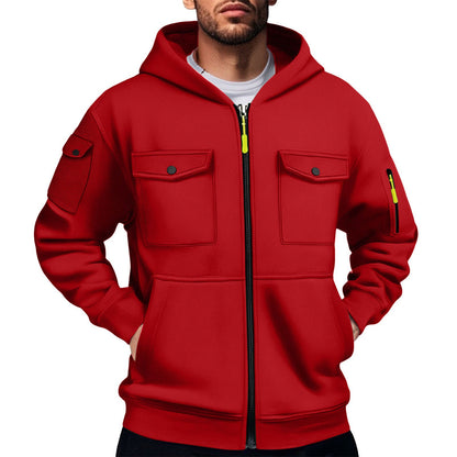 Herren Hoodie Praktisch mit Taschen Sportlich Comfort - BerlinGlamour