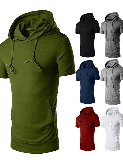 Herren Kapuzenshirt Ärmellos atmungsaktiv mit Kängurutasche - BerlinGlamour