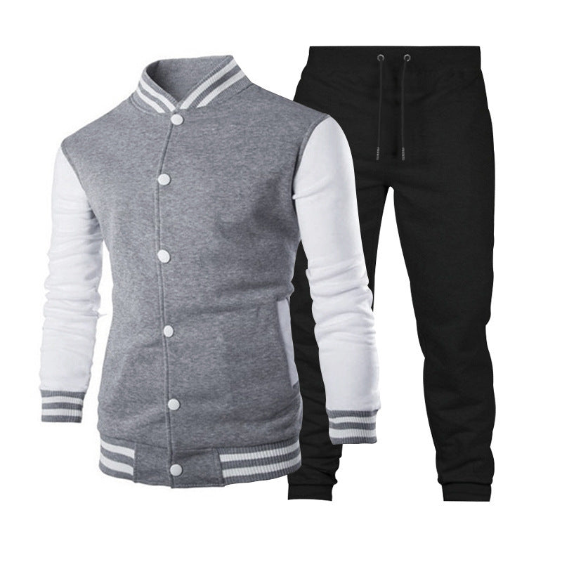 Herren Collegejacke Sportlich Atmungsaktiv mit Taschen
