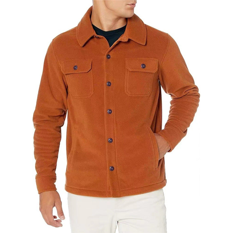 Herren Fleecejacke Warm mit Taschen Modern Sportlich