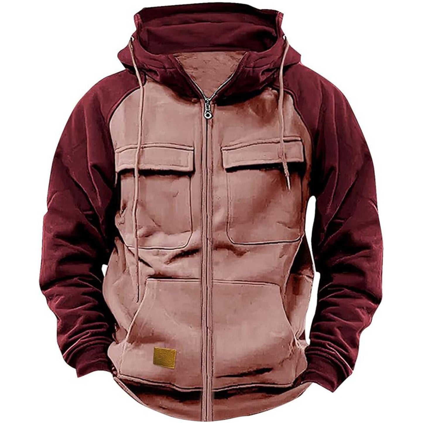 Herren Hoodie Modern mit Brusttaschen und Aufdruck