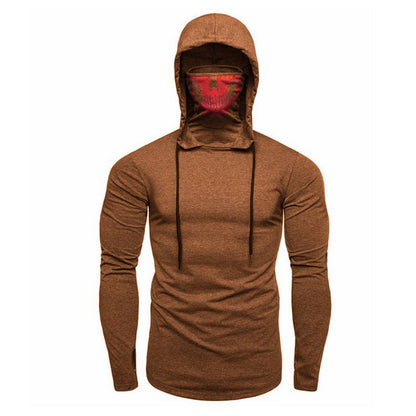 Herren Kapuzenpullover Totenkopf Design Schwarz Modern