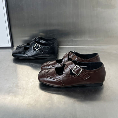 Damen Ballerinas Elegant Schnalle Atmungsaktiv